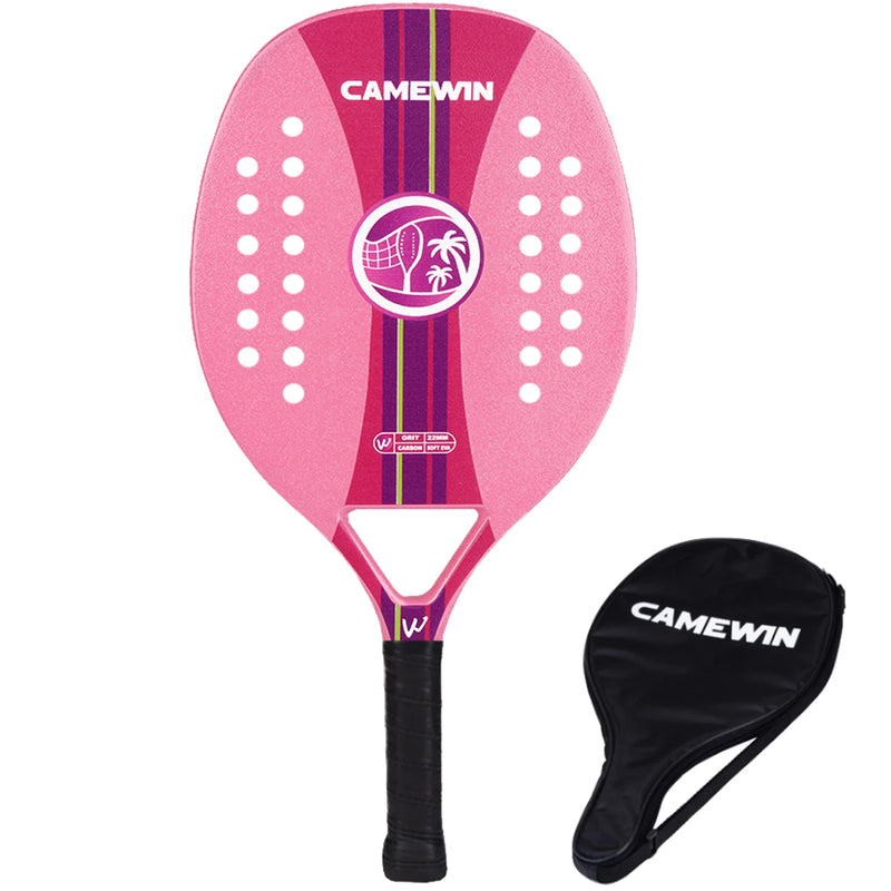 Raquete de Tênis de Praia Camewin Original Light – Fibra de Carbono e Fibra de Vidro com Capa Protetora