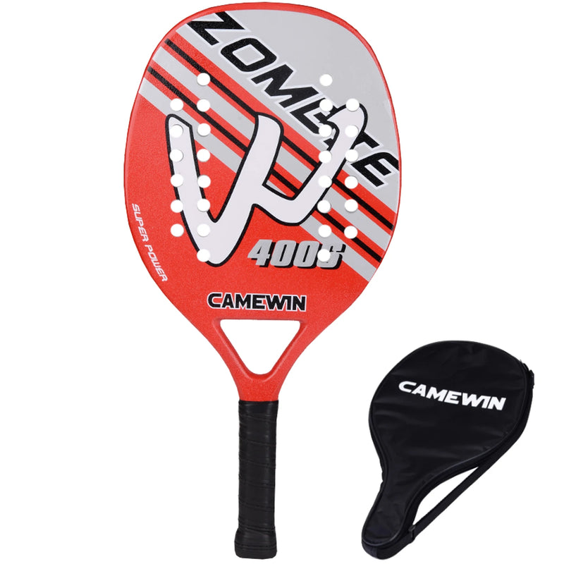 Raquete de Tênis de Praia Camewin Original Light – Fibra de Carbono e Fibra de Vidro com Capa Protetora