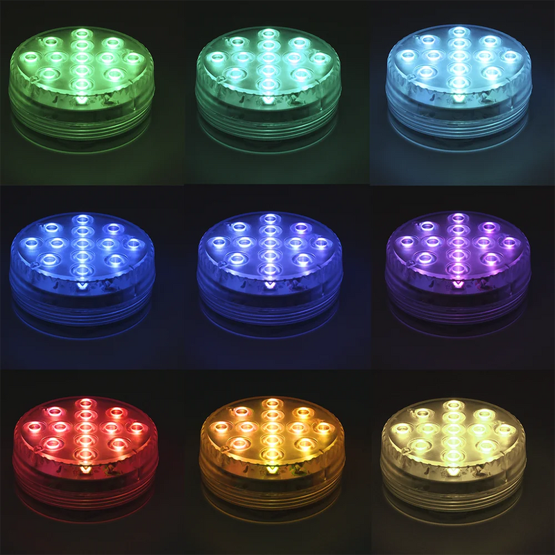 Kit com 2 - Luminárias de Piscina RGB Sem Fio com Controle Remoto – Ilumine com Estilo e Tecnologia