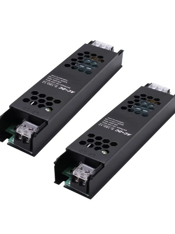 Kit 2 Fontes Chaveadas 12V 15A 180W – Potência Estável e Segura para CFTV, Som e LED