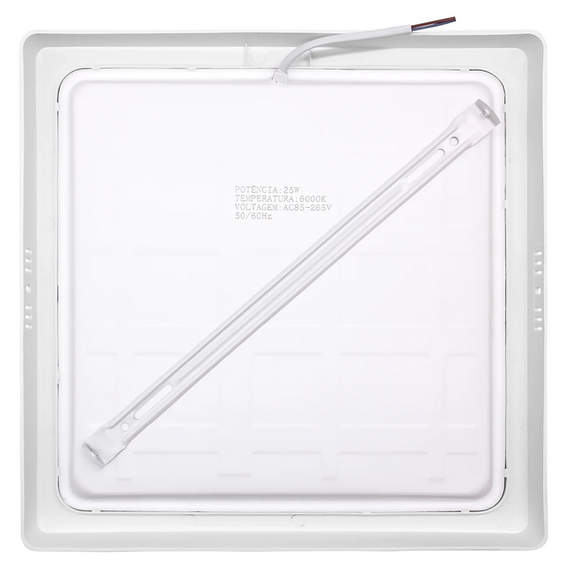 Kit com 6 Painéis LED 25W Sobrepor Quadrado – Luz Fria para Ambientes Modernos