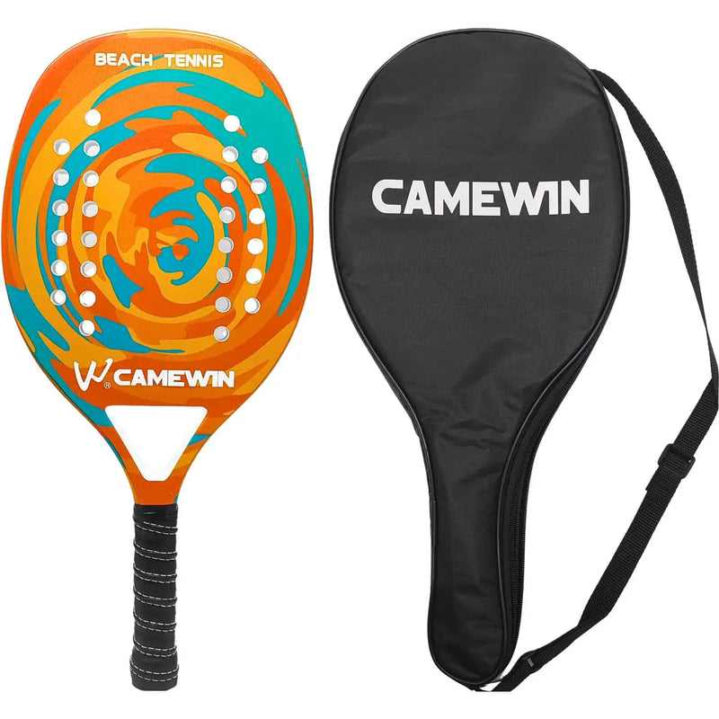 Raquete de Tênis de Praia Camewin Original Light – Fibra de Carbono e Fibra de Vidro com Capa Protetora