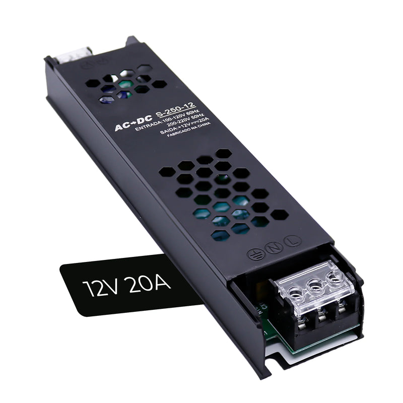Kit com 2 Fontes Chaveadas 12V 20A 240W – Alta Potência, Estabilidade e Segurança