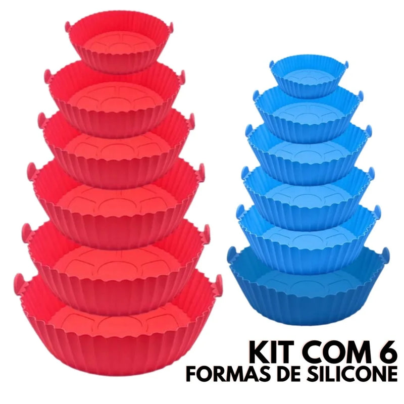 Kit 6 Capas de Silicone para AirFryer e Forno – Praticidade, Saúde e Sabor