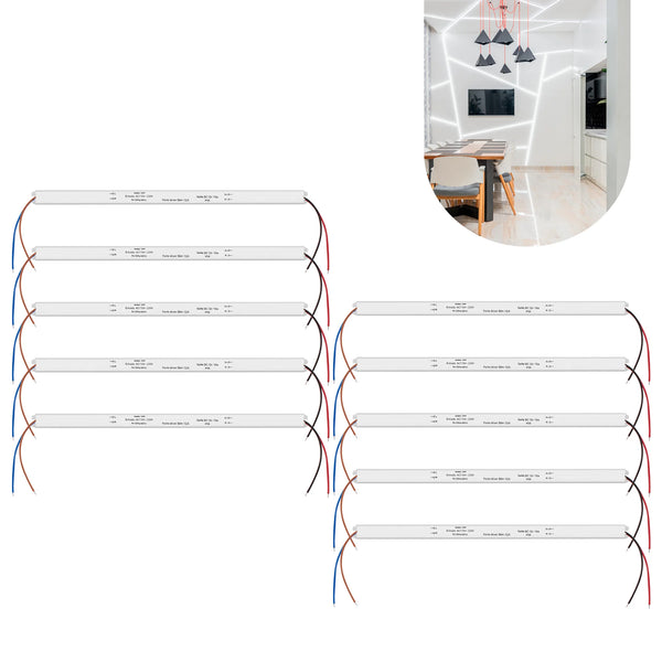 Kit com 10 Fontes Slim Driver 12V 10A 120W | Ideal para Fitas de LED e Perfis