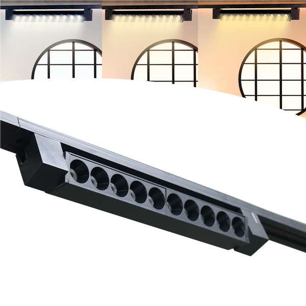 Luminária LED Linear Pontual para Trilho 10LED 20W Bivolt Preta – Iluminação Sofisticada e Eficiente