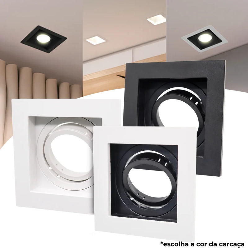 Kit com 3 Suportes Recuados Embutidos Par20 – Estilo, Praticidade e Iluminação Sofisticada