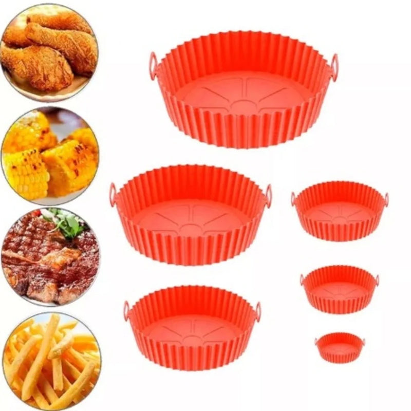 Kit 6 Capas de Silicone para AirFryer e Forno – Praticidade, Saúde e Sabor