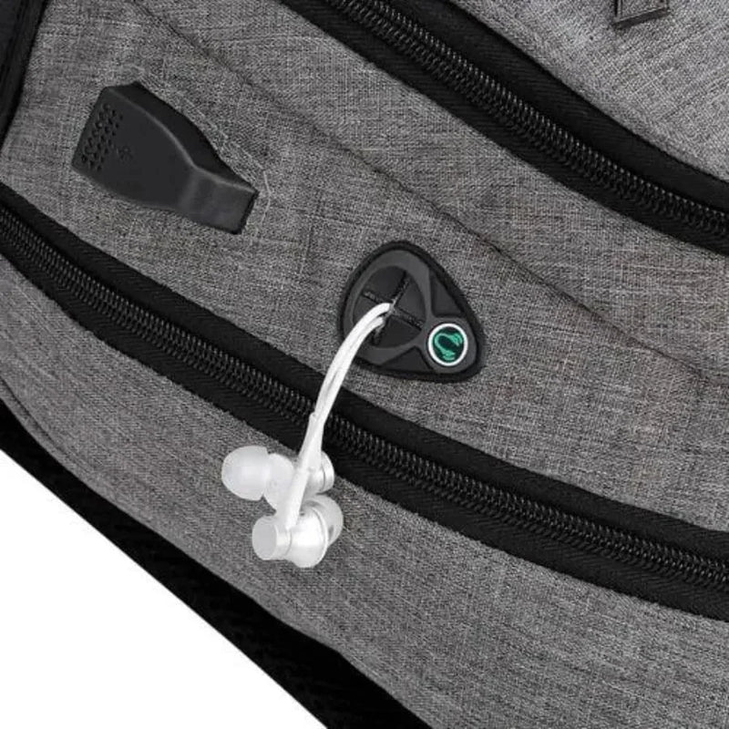Mochila Masculina Executiva Anti-Furto com Entrada USB e Cadeado com Senha – Segurança, Estilo e Praticidade em Um Só Produto