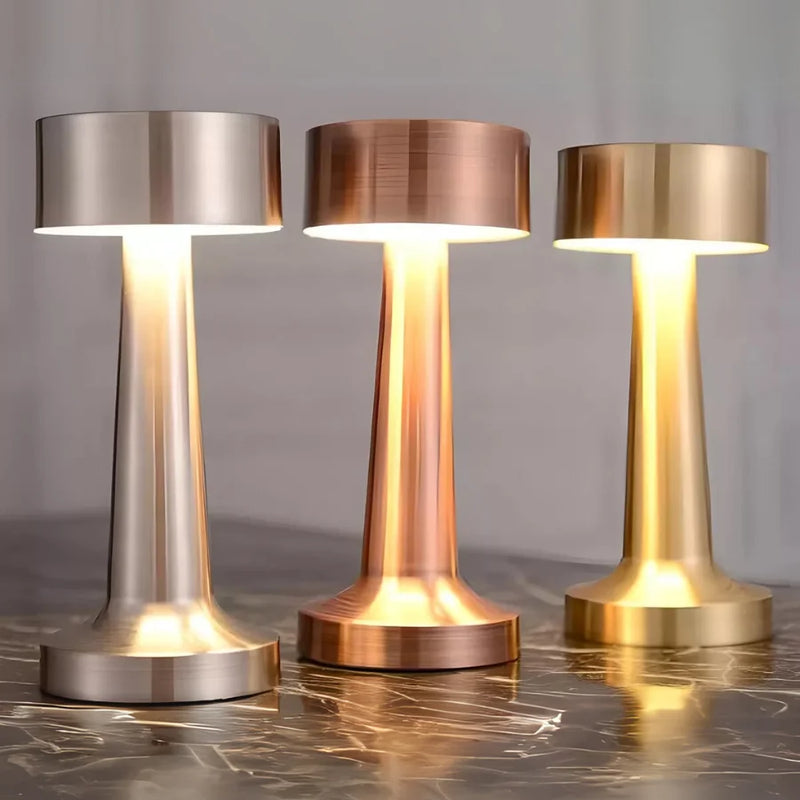 Luminária LED de Mesa Touch Sem Fio – Sofisticação, Tecnologia e Luz na Medida Certa