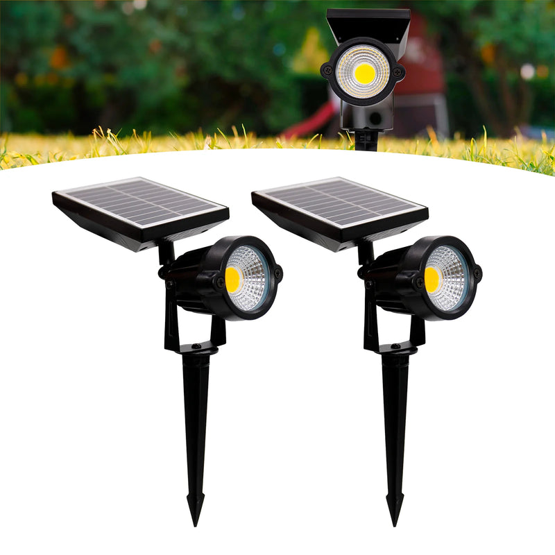 X Kit com 2 Luminárias LED de Energia Solar Spot 10W – Iluminação Sustentável e Elegante para Seu Jardim