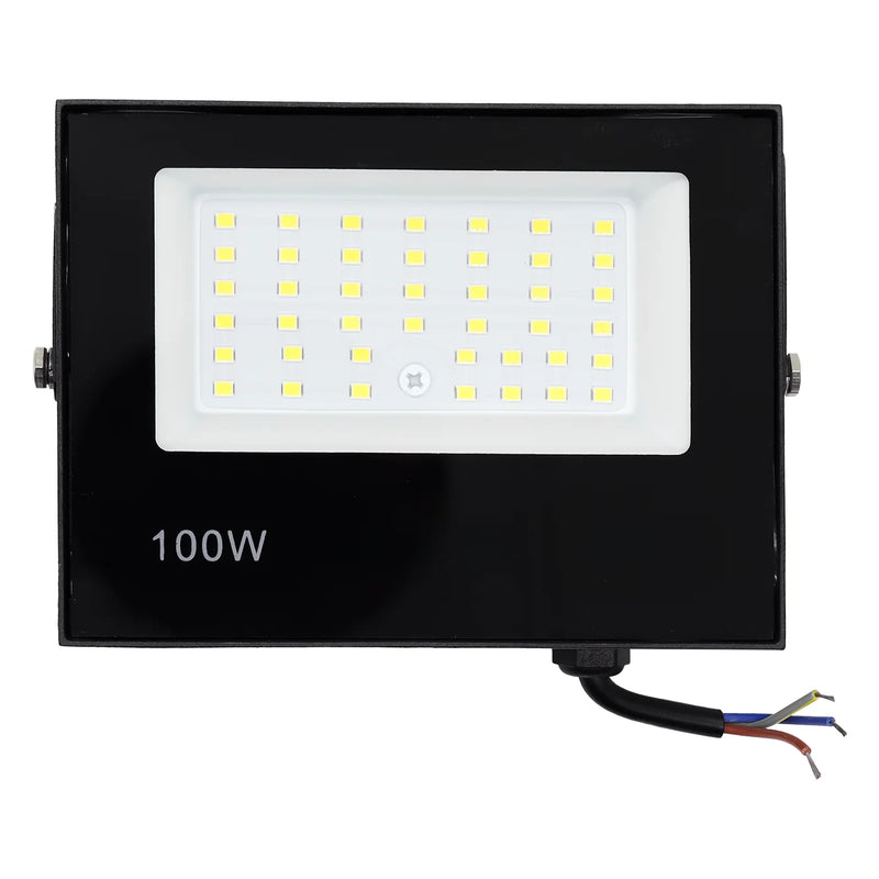 Refletor LED 100W Spotlight Bivolt IP66 – À Prova D’Água | Branco Frio, Branco Quente ou Verde