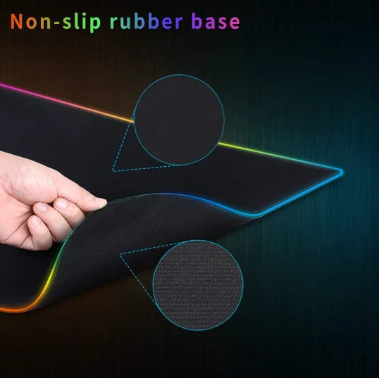 Mouse Pad Gamer LED RGB 7 Cores | Grande 800x300mm | Velocidade e Precisão
