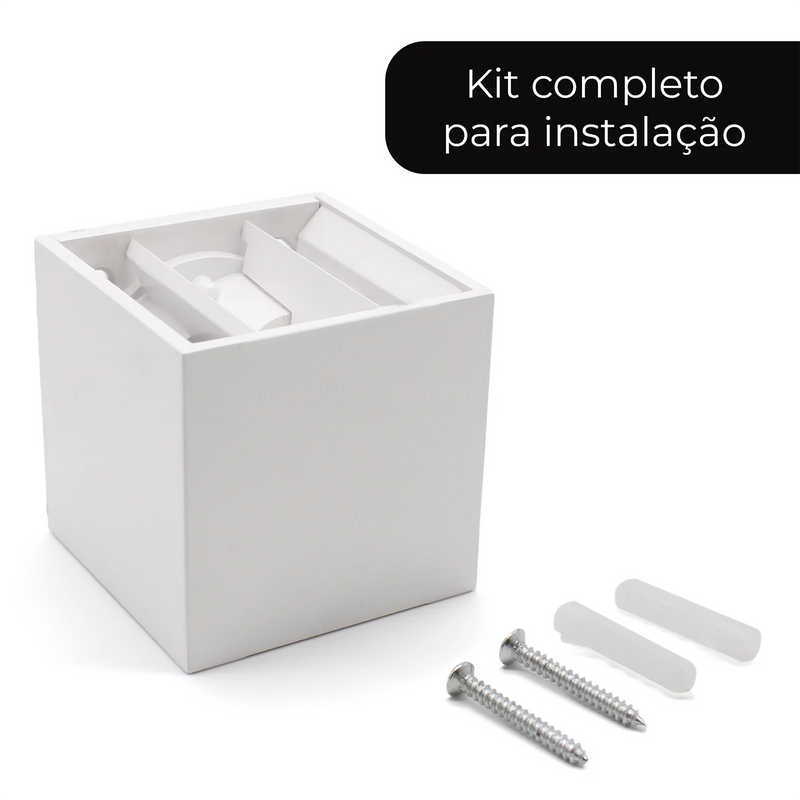 Kit com 3 Arandelas Mini LED 3W Brancas – Beleza e Iluminação em Cada Detalhe