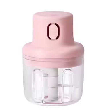 Mini Triturador Processador Elétrico Recarregável Rosa – Potência e Praticidade ao Alcance de um Toque