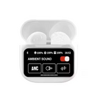 Kit com 2 Fones de Ouvido Bluetooth 5.4 A9 PRO Branco – Som Imersivo com Tecnologia e Estilo