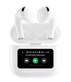 Kit com 2 Fones de Ouvido Bluetooth 5.4 A9 PRO Branco – Som Imersivo com Tecnologia e Estilo