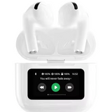 Kit com 2 Fones de Ouvido Bluetooth 5.4 A9 PRO Branco – Som Imersivo com Tecnologia e Estilo