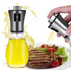 Spray Pulverizador de Azeite e Vinagre 200ml em Vidro e Inox – Precisão, Estilo e Saúde na Cozinha