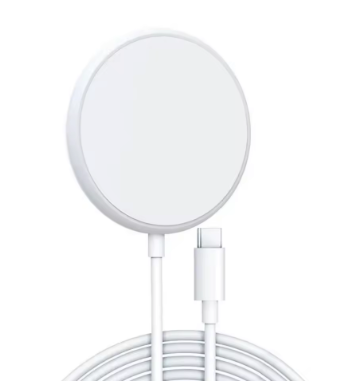 Carregador por Indução Branco – Carregamento Rápido, Magnético e Sem Fio