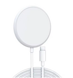 Carregador por Indução Branco – Carregamento Rápido, Magnético e Sem Fio