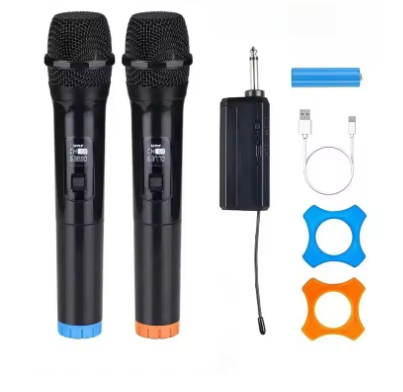 Kit com 2 Microfones Sem Fio Profissionais UHF – Modelo NMI-01 | Liberdade, Potência e Clareza Sonora