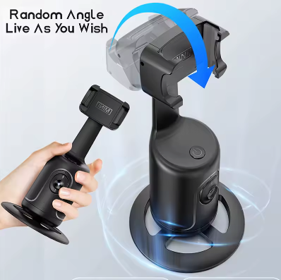 Suporte Inteligente com Rastreamento Automático 360° – Gravações Perfeitas Sem Mãos