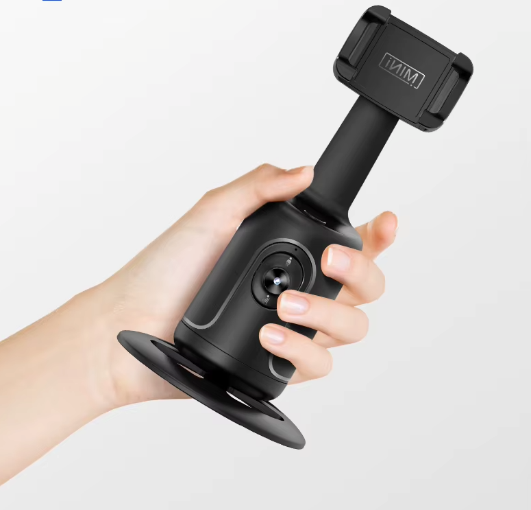 Suporte Inteligente com Rastreamento Automático 360° – Gravações Perfeitas Sem Mãos
