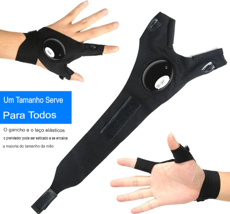 Super Luvas com Iluminação LED – Tenha Luz Onde Suas Mãos Estão