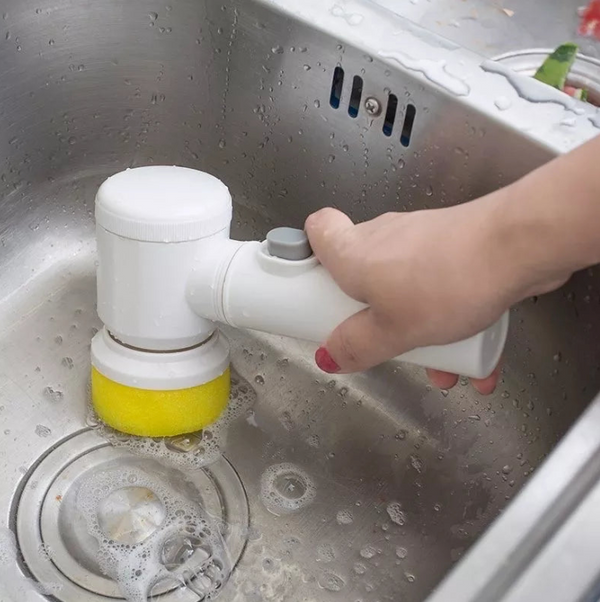 Escova Elétrica de Limpeza 5 em 1 – Mais Praticidade, Menos Esforço