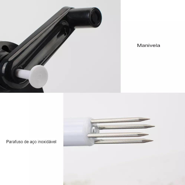 Descascador Manual Multifuncional com Manivela – Praticidade e Eficiência na Sua Cozinha