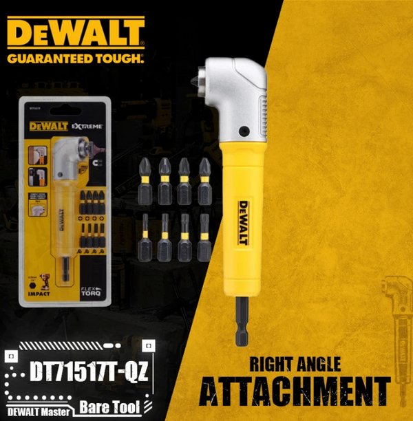 Adaptador de Ângulo Reto DEWALT Maxfit DT71517T-QZ – Precisão em Locais de Difícil Acesso