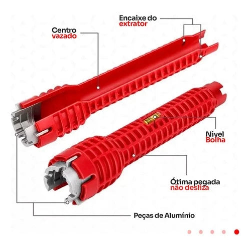 Chave de Pia 3 Cabeças 8 em 1 – Agilidade e Eficiência ao Seu Alcance