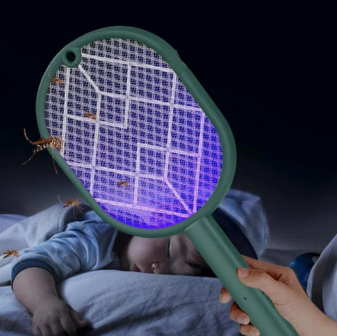 Raquete Elétrica Mata Mosquito com LED Ultravioleta – Sono Tranquilo Garantido