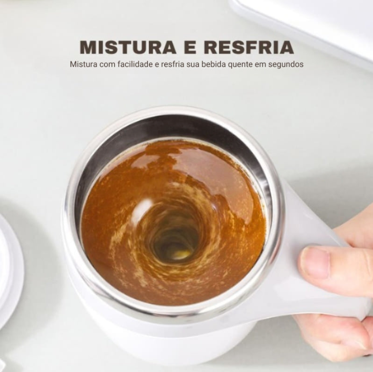 Caneca Térmica Mixer de Inox – Mistura Automática para sua Bebida Perfeita
