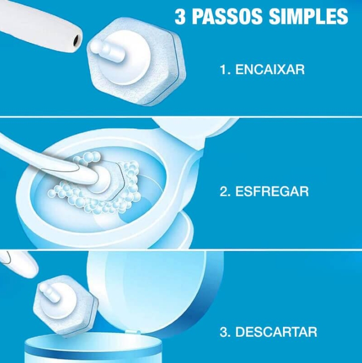 Escova Sanitária Descartável  – Limpeza Prática, Higiênica e Sem Sujeira