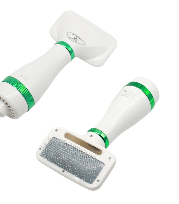 Escova Secadora Pet 2 em 1 – Seca, Desembaraça e Remove Pelos com Conforto e Praticidade
