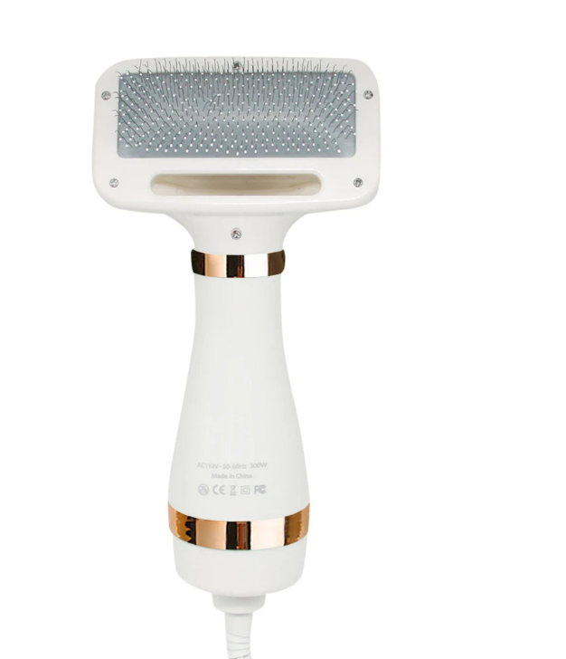 Escova Secadora Pet 2 em 1 – Seca, Desembaraça e Remove Pelos com Conforto e Praticidade