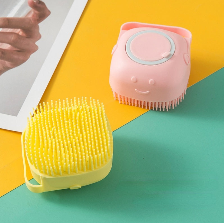 Escova de Silicone para Banho com Dispenser Integrado – Praticidade e Conforto para Toda a Família