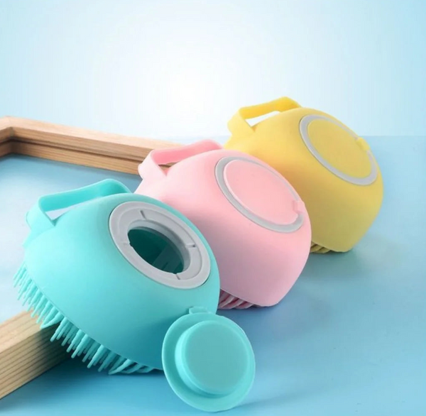 Escova de Silicone para Banho com Dispenser Integrado – Praticidade e Conforto para Toda a Família