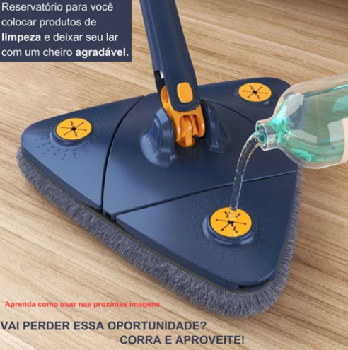 Esfregão Mop Triangular 360° – Limpeza Inteligente em Cada Canto da Sua Casa