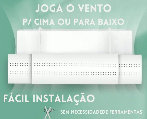 Defletor para Ar Condicionado Split Universal Ajustável 70 a 110cm – Mais Conforto, Menos Desconforto