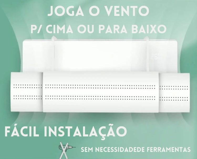 Defletor para Ar Condicionado Split Universal Ajustável 70 a 110cm – Mais Conforto, Menos Desconforto