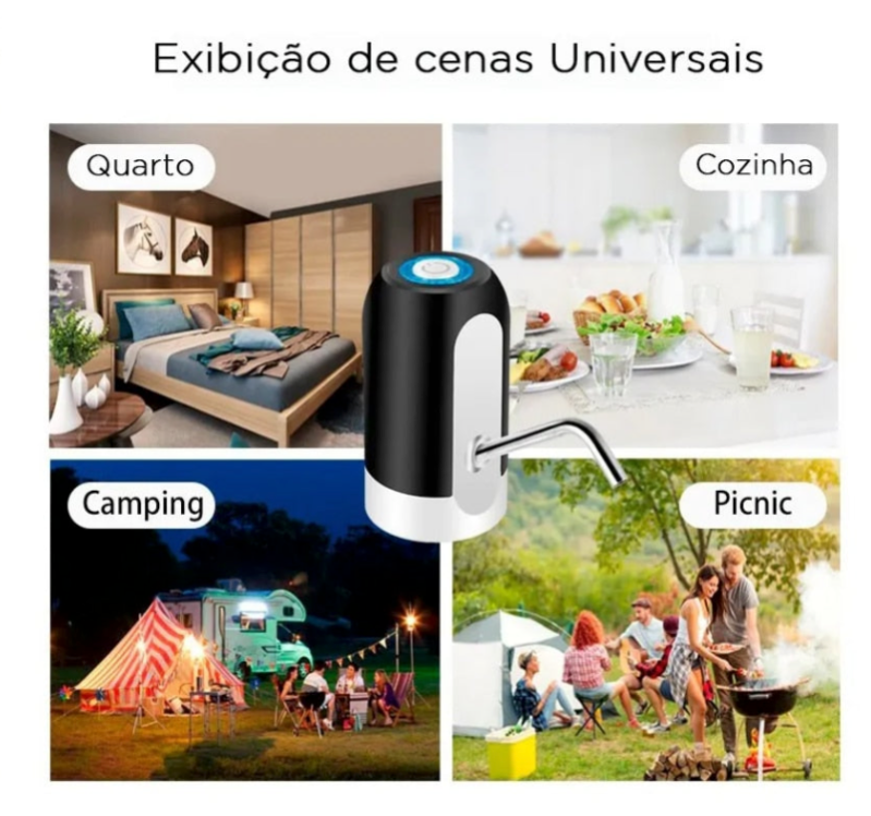 Bomba Elétrica Recarregável para Galão de Água – Praticidade e Higiene em Cada Gole
