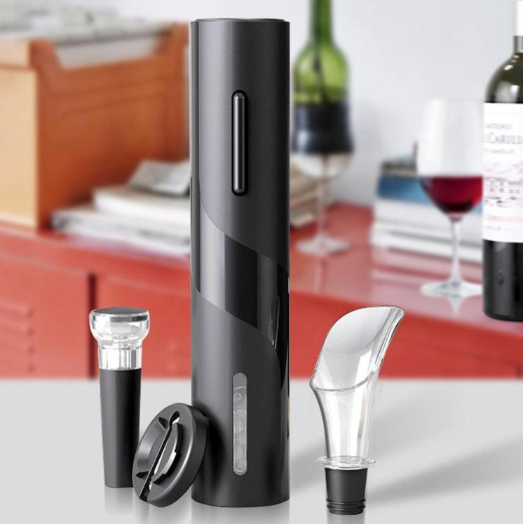 Kit Abridor de Garrafas Automático Elétrico – Sofisticação, Praticidade e Estilo na Palma da Sua Mão