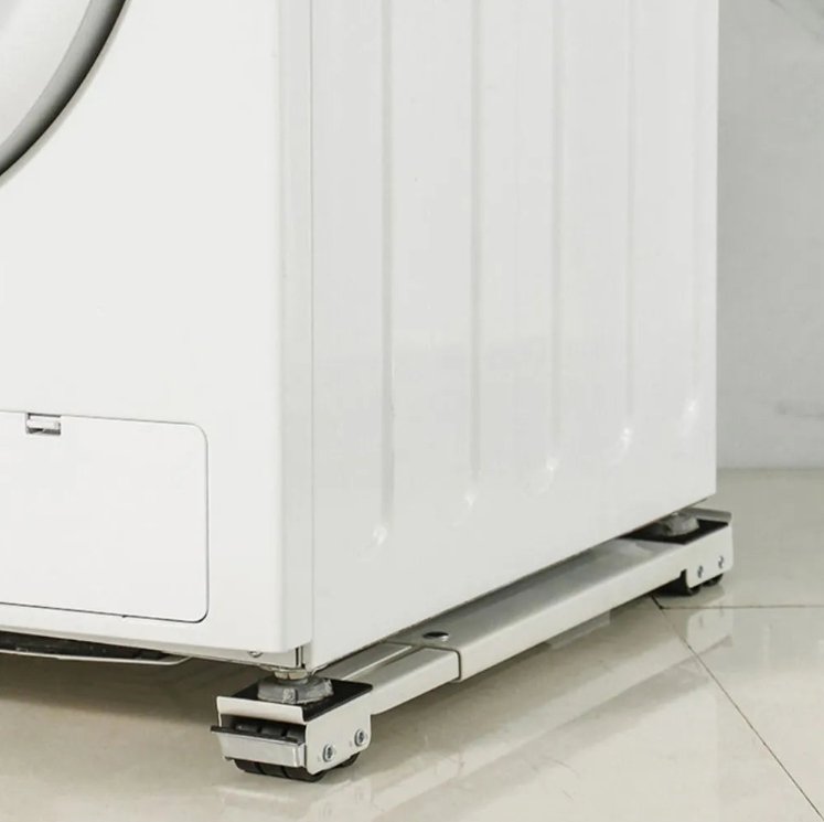 Base Suporte com Rodinhas para Geladeira e Máquina de Lavar – Ajustável, Reforçada e Prática
