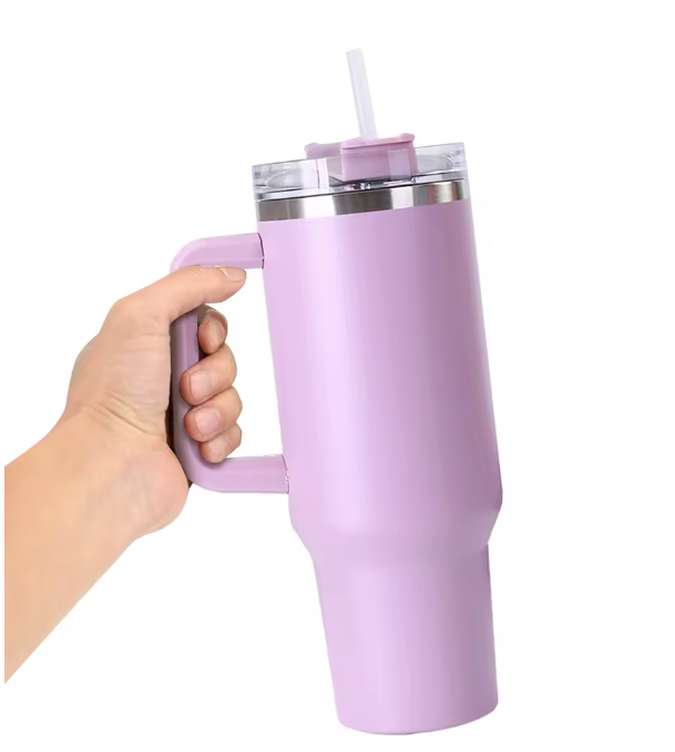 Copo Térmico Quencher 1200ml com Alça e Canudo Lilás – Bebidas Sempre na Temperatura Perfeita, Onde Você Estiver