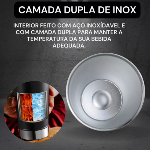 Copo Térmico Inox 473ml com Tampa e Abridor Preto – Estilo, Praticidade e Temperatura na Medida Certa