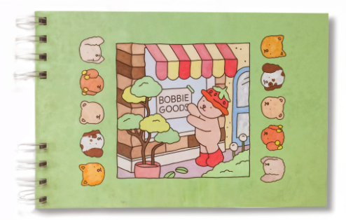Livro de Colorir Infantil URSO BOB (Verde) – 50 Folhas | Capa Dura e Diversão Garantida