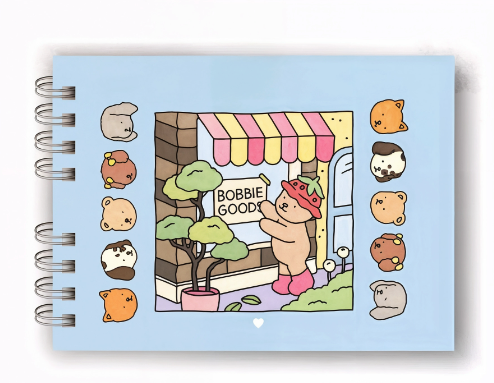 Livro de Colorir Infantil URSO BOB (Azul) – 50 Folhas | Capa Dura e Diversão Garantida